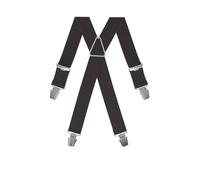 Gaspard Bretelles Homme Larges Unies - Elastique Résistant et Pinces Extra Fortes - Modèle en X - Fabrication française - Taille Ajustable max 130cm - Garantie à Vie