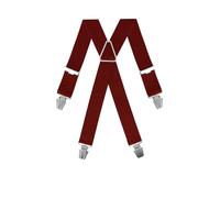 Gaspard Bretelles Homme Larges Unies - Elastique Résistant et Pinces Extra Fortes - Modèle en X - Fabrication française - Taille Ajustable max 130cm - Garantie à Vie