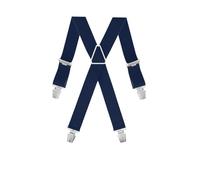 Gaspard Bretelles Homme Larges Unies - Elastique Résistant et Pinces Extra Fortes - Modèle en X - Fabrication française - Taille Ajustable max 130cm - Garantie à Vie