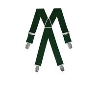 Gaspard Bretelles Homme Larges Unies - Elastique Résistant et Pinces Extra Fortes - Modèle en X - Fabrication française - Taille Ajustable max 130cm - Garantie à Vie