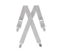Gaspard Bretelles Homme Larges Unies - Elastique Résistant et Pinces Extra Fortes - Modèle en X - Fabrication française - Taille Ajustable max 130cm - Garantie à Vie