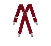 Gaspard Bretelles Homme Larges Unies - Elastique Résistant et Pinces Extra Fortes - Modèle en X - Fabrication française - Taille Ajustable max 130cm - Garantie à Vie