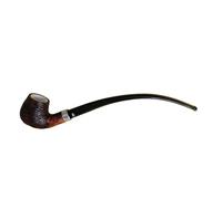 Gasparini Pipe à tabac en bois de bruyère avec insert en mousse de mer, fabriquée à la main en Italie, filtre de 9 mm, 2 embouts (longs et courts) - rustiqué, sifflet de lecture/churchwarden pour