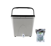 Gaspillage Alimentaire Poubelle à Compost de Cuisine avec Robinet et Couvercle for comptoir compacteur Seau Fermentation du(Blanc)