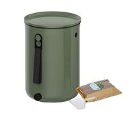 Gaspillage Alimentaire Poubelle d'intérieur à Compost Petit Seau avec Couvercle scellé et Robinet de comptoir Cuisine Système compostage(Green)