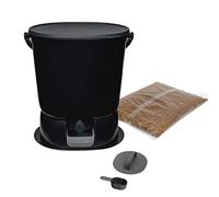Gaspillage Alimentaire Seau à Compost Système de compostage intérieur Seaux Cuisine avec Robinet et Couvercle hermétique(Noir)