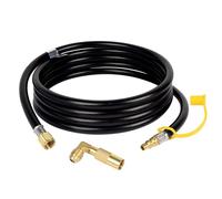 GASPRO Tuyau de propane à connexion rapide de 3,7 m avec adaptateur coudé, pour grille Blackstone de 43,2 cm et 55,9 cm, Camp Chef Explorer, Outland Living, barbecue de camping, foyer portable