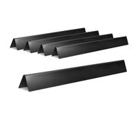GasSaf Lot de 5 barres aromatisantes 7534 pour Weber Spirit 200, E/S200 E/S-210, Spirit 500, Genesis Silver A avec grilles latérales à 2 brûleurs, lot de 5 barres aromatisées en acier porcelaine noire