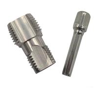 Gastagrav Adaptateur d'extension de tuyau PPR pour perceuse électrique, avec tige hexagonale de 6,35 mm pour tuyaux d'eau de 1/2", 3/4", filetage lisse, sans bavures pour plomberie (B)