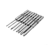 Gastagrav Embout de tournevis électrique à tige ronde PH00 PH0 PH1 de 6 mm pour vis à tête cruciforme, insert de tournevis en acier allié compatible avec modèle 802 et perceuses sans fil, argent