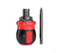 Gastagrav Jeu de tournevis à cliquet extensible, double tête, compact, magnétique, en acier au chrome vanadium, 12 embouts interchangeables, tige réglable pour les espaces restreints (A)
