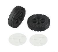 Gastagrav Kit de remplacement de roue de gril de 15,2 cm pour Charbroil et autres modèles de barbecue à gaz avec trou d'essieu de 8 mm à 10 mm (noir + enjoliveur)
