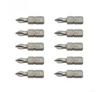 Gastagrav Lot de 10 embouts de tournevis électriques à tige hexagonale de 25 mm en alliage d'acier haute dureté PH1 PH2 PH3 PZ1 PZ2 PZ3 Tête antidérapante compatible avec perceuse 6,35 mm (PH1)