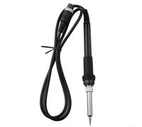 Gastagrav Pour fer à souder, poignée, pour station 936, pointes 5 broches et 5 trous, haute température, poignée en silicone, pointe en alliage plaqué, outil de réparation de rechange de 22 cm, noir