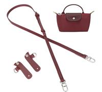 Gastinsave Sangles de rechange en cuir pour sac à main à bandoulière réglable pour sac à main long champ pour femme,rouge grenade