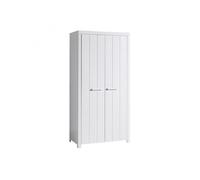 GASTON - Armoire 2 Portes Laqué Blanc - VIPACK