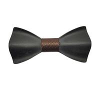 GASTON ET FERDINAND - Noeud Papillon Bois Teinté Noir 3D Tissu - N03