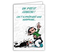 Gaston Lagaffe Carte Anniversaire Feu d'Artifice - Avec Enveloppe Illustrée 17,5x12cm - Fabriqué en France - GLCT-0150