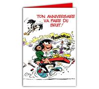 Gaston Lagaffe Carte Bon Anniversaire Chimiste Potion Magique Elixir de Longue Vie Humour Humoristique - Avec Enveloppe Illustrée 17,5x12cm - Fabriqué en France - GLCT-0239