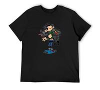 Gaston Lagaffe Comics 100% Cotton Tshirts The Twins of Gambler Personalize Homme T Shirt Funny Clothing 3XL