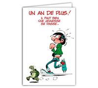 Gaston Lagaffe GLCT-0101 Carte d'anniversaire avec Motif Un an de plus Tortues