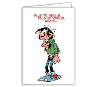 Gaston Lagaffe GLCT-0108 Carte d'anniversaire avec Motif Escargot Fleurs Cocktail