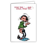 Gaston Lagaffe GLCT-0113 Carte d'anniversaire avec Motif pour tes … ans Bisous Cœurs