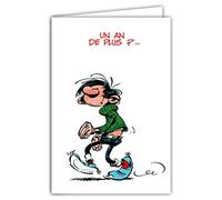 Gaston Lagaffe GLCT-0119 Carte d'anniversaire avec Motif Un an de plus Chat Hamac