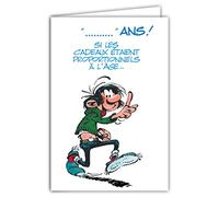 Gaston Lagaffe GLCT-0137 Carte d'anniversaire Ans âge Paquets Cadeaux
