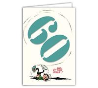 Gaston Lagaffe GLCT-6057 Carte d'anniversaire 60 ans