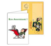 Gaston Lagaffe GLCT-6067 Carte d'anniversaire pour Tous les âges avec Dessin Vintage Origine avec Motif Transat Cool Relax Zen