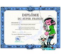 Gaston Lagaffe GLDP-7013 Carte double avec enveloppe Diplôme du Super Frangin Frère Frérot - Chat Talkie walkie - Pour Garçon Homme GLDP-7013