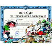 Gaston Lagaffe GLDP-7021 Carte double avec enveloppe Diplôme de l'incorrigible Bordélique - Bazar organisé