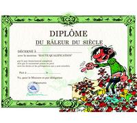 Gaston Lagaffe GLDP-7026 Carte double avec enveloppe Diplôme du Râleur du Siècle - Râleuse