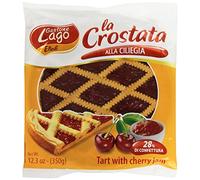 Gastone Lac Tarte à la Cerise 350 g, Flowpack, Gâteau Tarte à la Confiture de Cerises, Pâte Frolla, Produit italien, Sans Huile de Palme