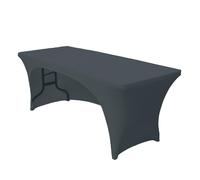 Gastro Uzal Housse de table de conférence Madrid - Ouvert d'un côté - Anthracite - 80 x 180 cm