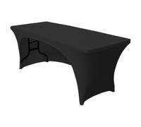 Gastro Uzal Housse de table de conférence Madrid - Ouvert d'un côté - Noir - 80 x 180 cm