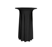 Gastro Uzal Housse de Table Haute de Luxe pour Table Haute, bancs de Mariage, événement, Noir, 70 cm de diamètre