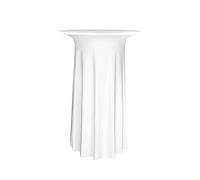 Gastro Uzal Housse de Table Haute de Luxe pour Table Haute, bancs et bancs de Mariage - Blanc - 80-85 cm - Ronde