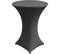 Gastro Uzal Housse de Table Haute Stretch Home-Line - Anthracite - 80-85 cm - Ronde - pour Table Mange-Debout