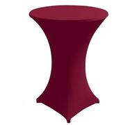 Gastro Uzal Housse de table Zurich pour table haute - Bordeaux - Diamètre : 80 cm