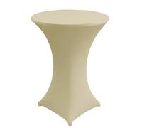 Gastro Uzal Housse de table Zurich pour table haute - Jeté de table - Crème - Diamètre : 70 cm