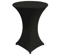 Gastro Uzal Housses pour Tables Hautes et Tables de bistrot - Tailles (Noir, Ø 70-72 cm)