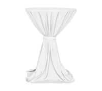 Gastro Uzal Milano 7F-37GL-4L9G Nappe de Table Ronde avec nœud Blanc 80-100 cm