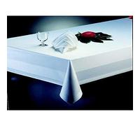 Gastro Uzal Nappe damassée Blanche avec Bordure satinée - Lavable à 95 °C - Différentes Tailles (100 x 100 cm)
