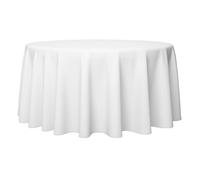 Gastro Uzal Nappe ronde damassée blanche pour restauration, traiteur, 160 cm