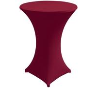 Gastro Uzal R4-WYH9-BRWV Lot de 2 Housses pour Table Mange-Debout Extensibles Bordeaux 80-85 cm Housse Ronde pour Table Mange-Debout 85 x 115 cm