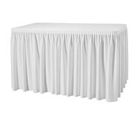 Gastro Uzal Skirting Plis de cave pour restauration, restauration, mariages (blanc, 490 x 73 cm)