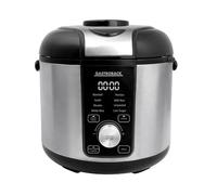GASTROBACK Cuiseur à riz Low Carb 3 l avec cuiseur vapeur 500 W - 8 programmes avec Basmati Sushi Risotto Riz au lait - Pot intérieur antiadhésif, arrêt automatique, fonction maintien au chaud, insert
