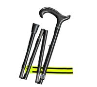 Gastrock Canne de Marche Pliable en 4 Parties en Carbone - Poignée Ergonomique en L Derby - Finition Brillante - Super légère - Charge maximale : 270 g - Charge maximale : 110 kg - Bracelet Olanmarp
